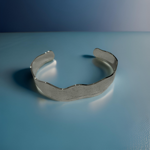 Solid irregular silver cuff