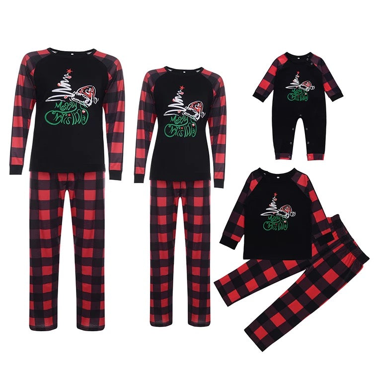 Black & Red Family Christmas Pajamas